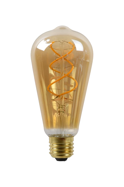 Lucide ST64 TWILIGHT SENSOR - Filament bulb - Ø 6,4 cm - LED - E27 - 1x4W 2200K - Day/Night Sensor - Amber - turned off